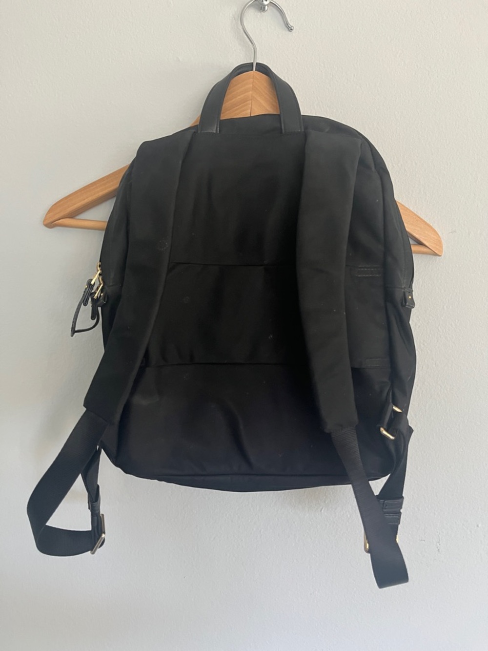 Tumi Black Nylon Backpack with Gold Hardware - Picture 2 of 6